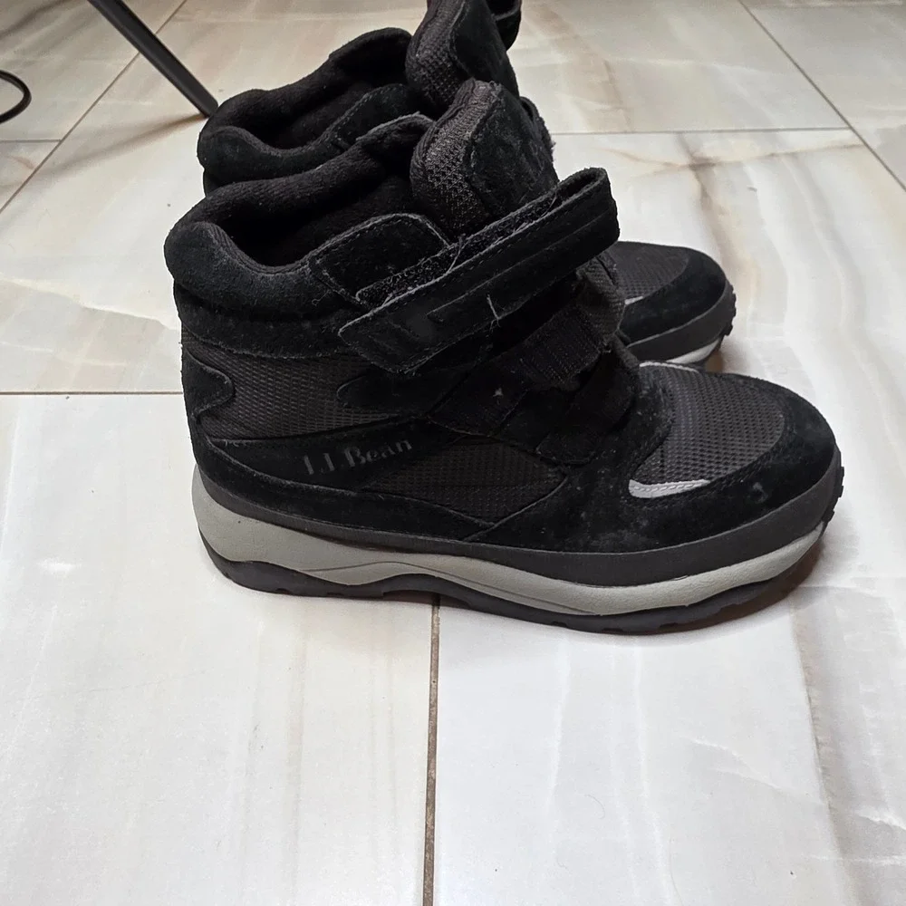 LL Bean‎ Womens Black Primaloft Insulated Snow Boots Hook Loop 0MR94 04 Size 8.5